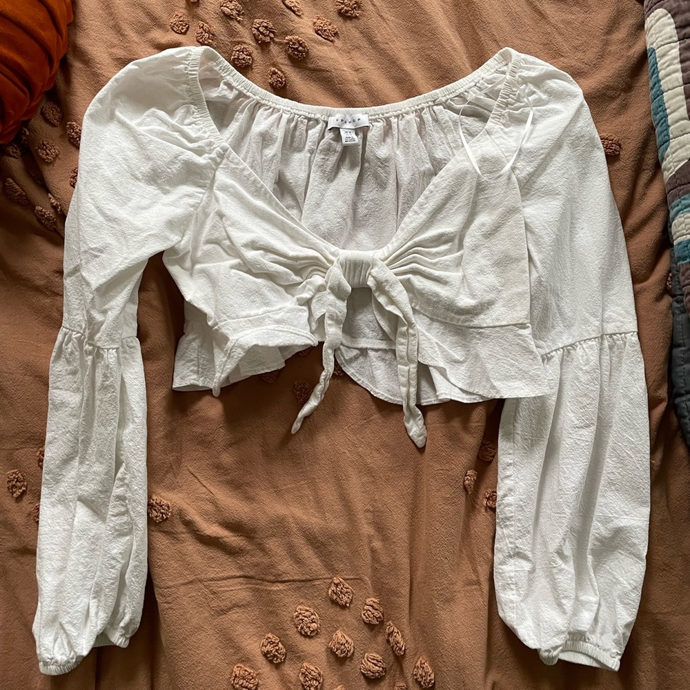Topshop White Crop Top